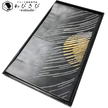 후쿠로 오비 아름다운 달 무늬 도랑쥐색 금은사 O-5887