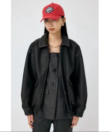 F/LEATHER A-2 FLIGHT moussy 가죽 자켓