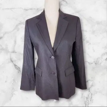 NATURAL BEAUTY 테일러드 자켓 라메 믹스 스트라이프 패턴 블랙