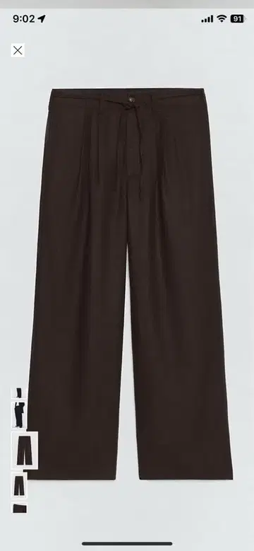 ZARA x SOSHIOTSUKI 브라운 팬츠 사이즈 38