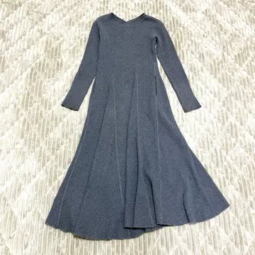 개럴개런트 그레이 긴팔 와플 티셔츠 원피스