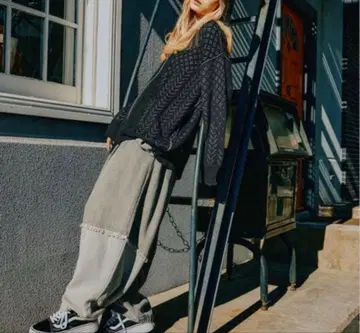 니코앤드 MODE NORM CORE 아이렛 니트 루즈 풀오버