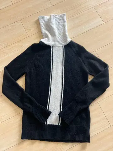 theory 니트 스웨터 S 블랙/그레이 울 100%