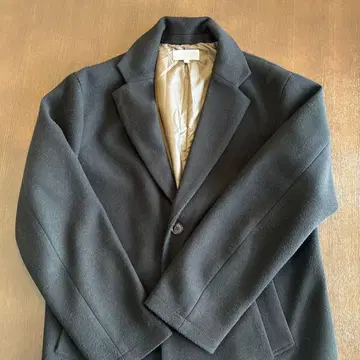 ABAHOUSE 체스터 코트 블랙 사이즈 50