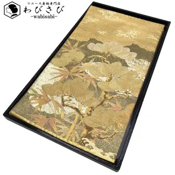 후쿠로 오비 송죽사파문 금실 골드 컬러 O-5882