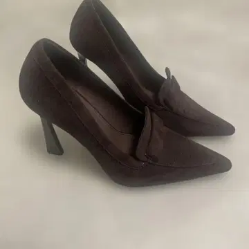 스웨이드 펌프스 브라운 24cm