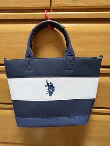 폴로 플레이어 자수 토트백
