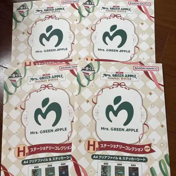 제일복권 Mrs. GREEN APPLE H상 클리어 파일 4개 세트