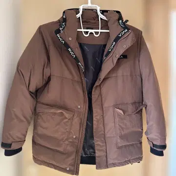 가격 인하 가능!! RVCA 브라운 다운 자켓 후드 부착