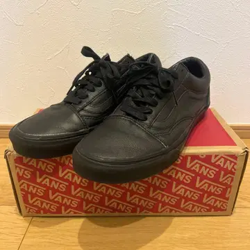 VANS 올드스쿨 블랙 올 가죽 스니커즈 28cm 새상품급
