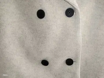 더블 브레스트 울 코트 라이트 그레이