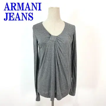 택 포함 새상품 아르마니진스 긴팔 티셔츠 레이온 100% S C4043