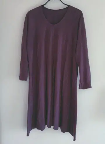 요건 레일 7부 소매 튜닉 원피스