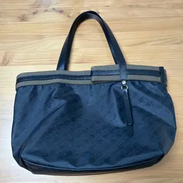 GHERARDINI 나일론 가죽 토트백 블랙