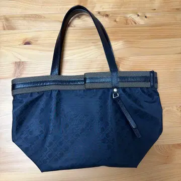 GHERARDINI 나일론 가죽 토트백 블랙