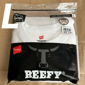 [ 새상품 ] Hanes BEEFY 크루넥 써멀 화이트 L