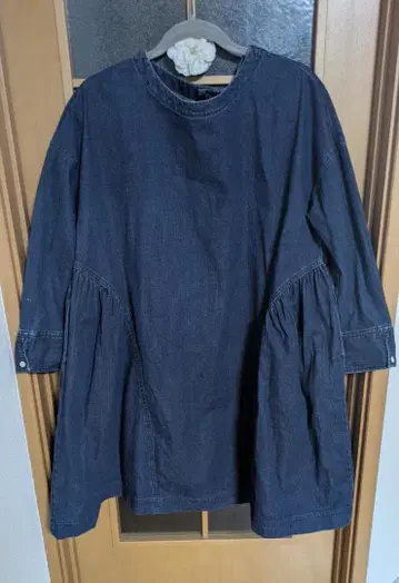 인디고 블루 긴팔 튜닉