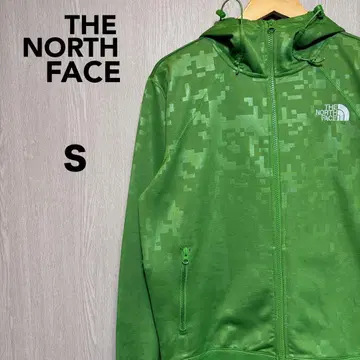 THE NORTH FACE 집업 후드티 S 그린 자수 로고