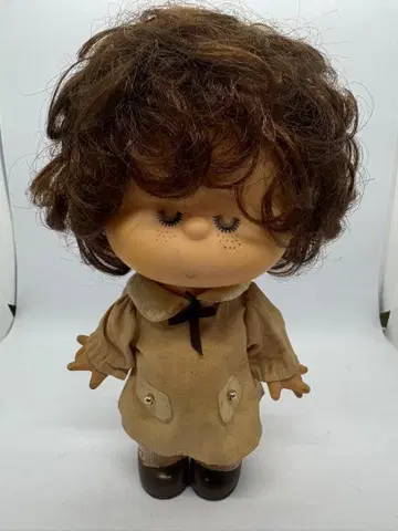 미즈모리 아도 베이지 원피스 인형 쇼와 레트로