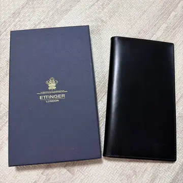 ETTINGER 블랙 가죽 장지갑
