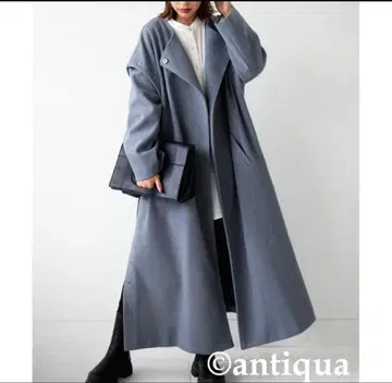 [ 미사용 새상품 ] 안티카 2WAY 롱 코트 베스트 그레이 완판 색상