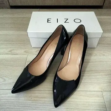 EIZO 블랙 하이힐 에나멜&스웨이드 24