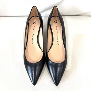파비오 루스코니 소프트 가죽 펌프스 블랙 이탈리아제 사이즈 36