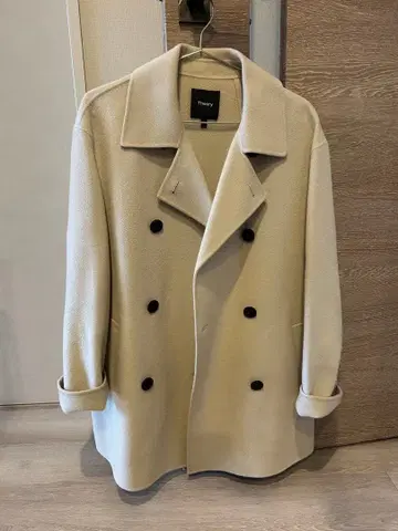 띠어리 더블 브레스트 피코트