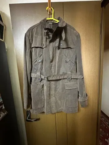 [무료배송&24시간 이내 발송] 브라운 트렌치코트 허리 벨트 포함