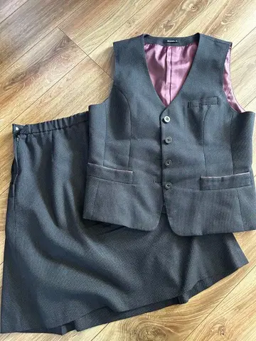 BONOFFICE 다크 그레이 스커트 수트 15호