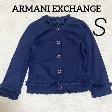 아르마니 익스체인지 노카라 자켓 네이비 0 프린지 S 네이비 컬러
