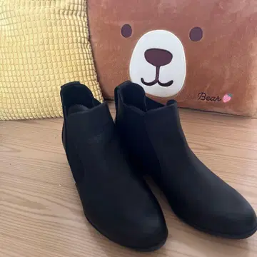 fit fit 블랙 사이드 고어 숏부츠 힐 5cm