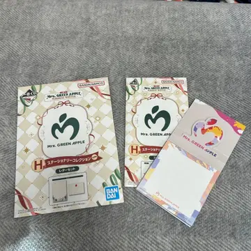 Mrs. GREEN APPLE 레터 세트와 입체 메모