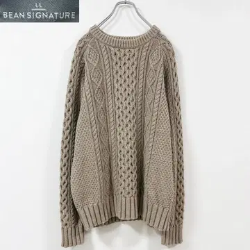 L 엘엘빈 묵직한 코튼 피셔맨 니트 아란 니트