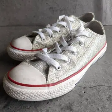 [ CONVERSE ] (20) 글리터 실버 라메 로우컷 스니커즈