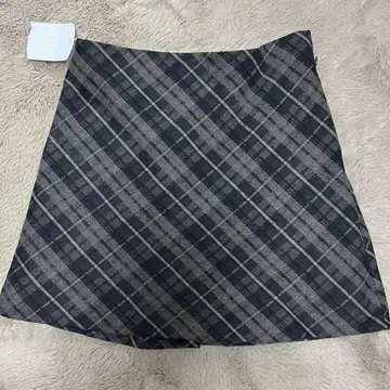 [ 새상품 ] Chico 체크 무늬 타이트 스커트 그레이 계열