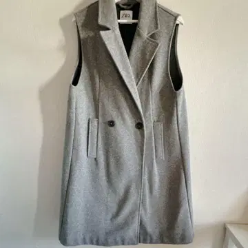 ZARA 그레이 더블 버튼 베스트