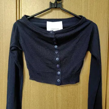 CHUCILLA 다크 네이비 니트 뷔스티에