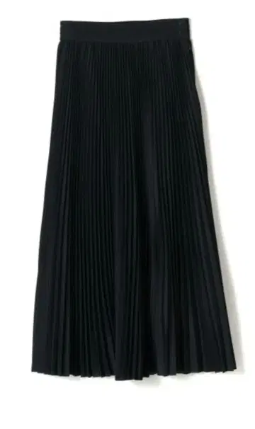 HYKE 플리츠 롱 스커트 블랙