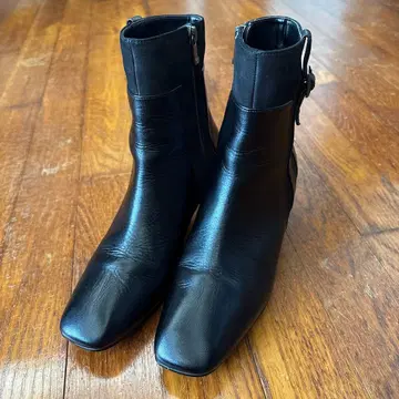 블랙 가죽 지퍼 부츠 BARCLAY