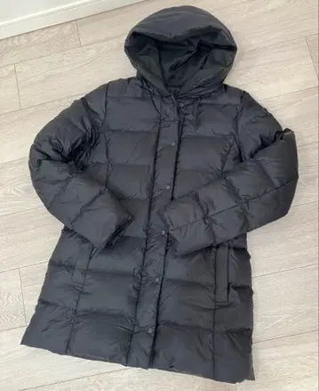 23구 경량 워셔블 실레타프타 미들 기장 다운 코트 38 블랙