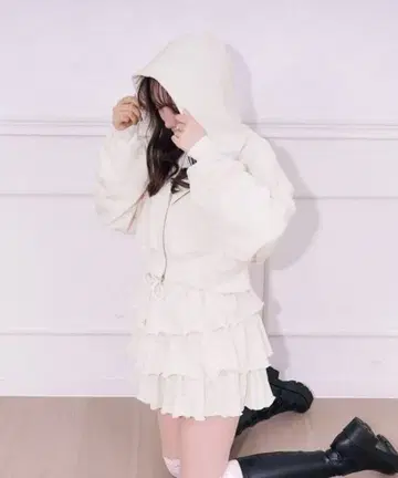 apres jour 후드티 셋업 아이보리