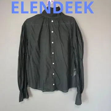ELEN DEEK 리본 포함 하이넥 셔츠 F 사이즈 블랙