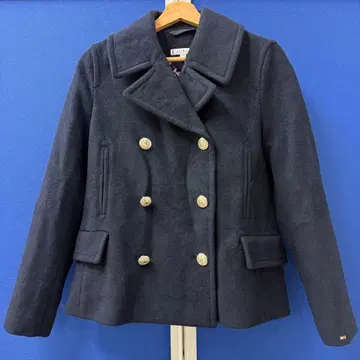 M 사이즈, 36 네이비 더블 브레스트 울 코트 타미힐피거