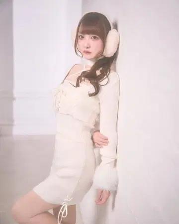 미셸 마카롱 케이블 퍼 니트 셋업