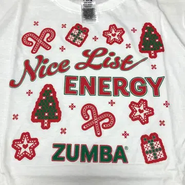 ZUMBA 크리스마스 T셔츠 화이트