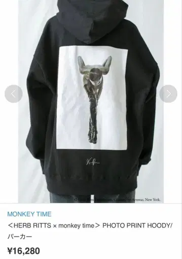HERB RITTS x monkeytime PHOTOPRINT HOODY