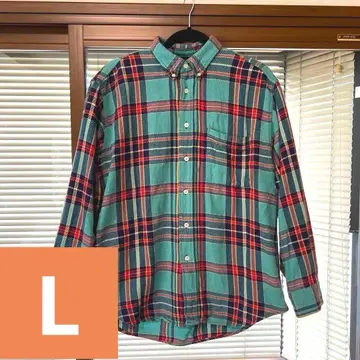 빈티지 라이트 섀도우 WILDERNESS 긴팔 플란넬 셔츠 L 체크