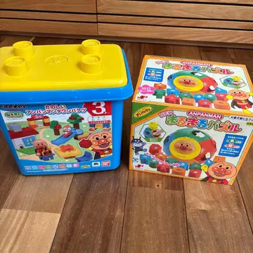 신나는 호빵맨 타운 양동이 동글동글 퍼즐 2개 세트