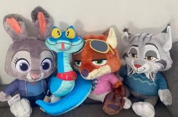 주토피아2 BIG 봉제 인형 4종 세트 택 포함 미사용 새상품